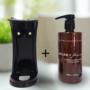 Kit Dispenser Shampoo/Condicionador 2em1 Luxo 500ml Melão e Jasmim